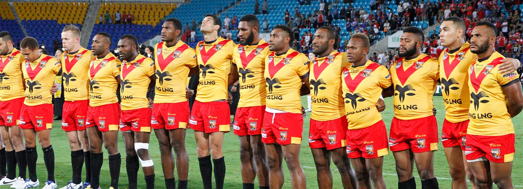 Last year's Papua New Guinea team ahead of their mid-year Test against Fiji.