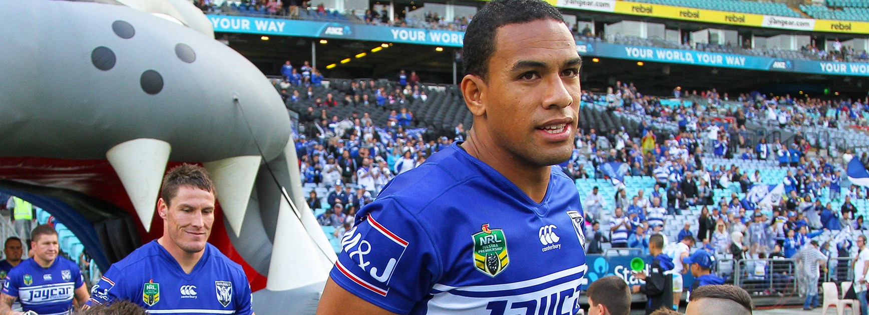 Will Hopoate is loving life at fullback for the Bulldogs.