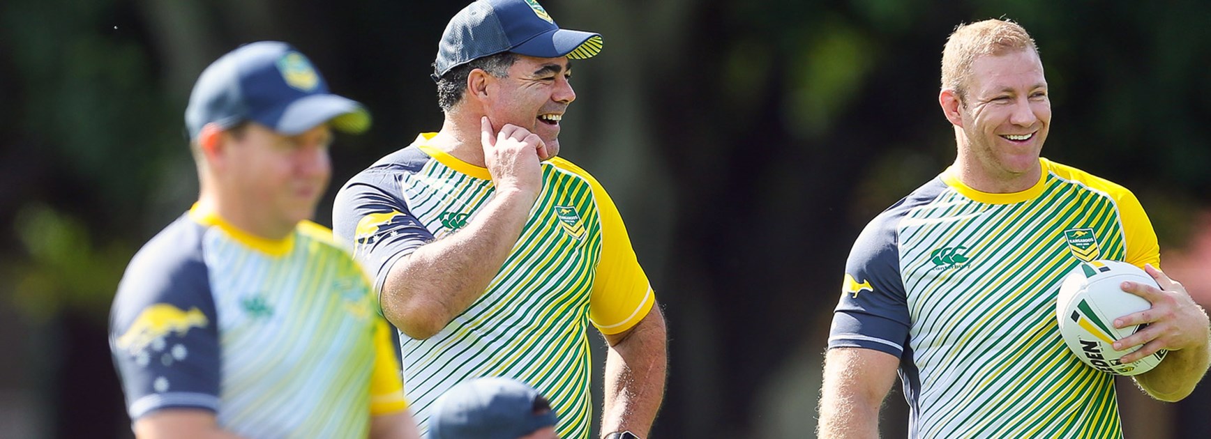 Kangaroos coach Mal Meninga in the lead up to the 2016 Downer Test Match in Newcastle.