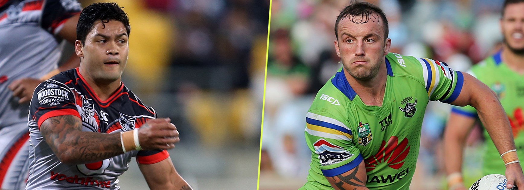 Issac Luke and Josh Hodgson will be in the thick of the action when the Warriors host the Raiders.