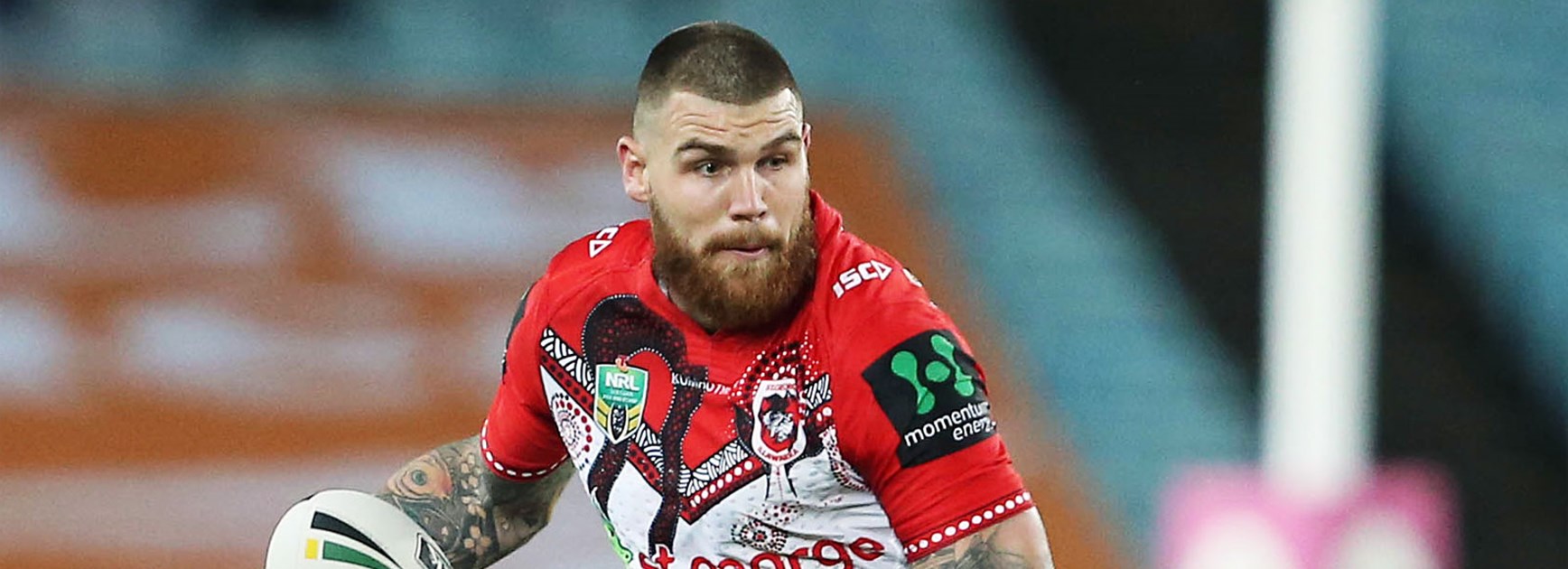 Josh Dugan picked up a possible injury during the Dragons' Round 11 loss to Souths.