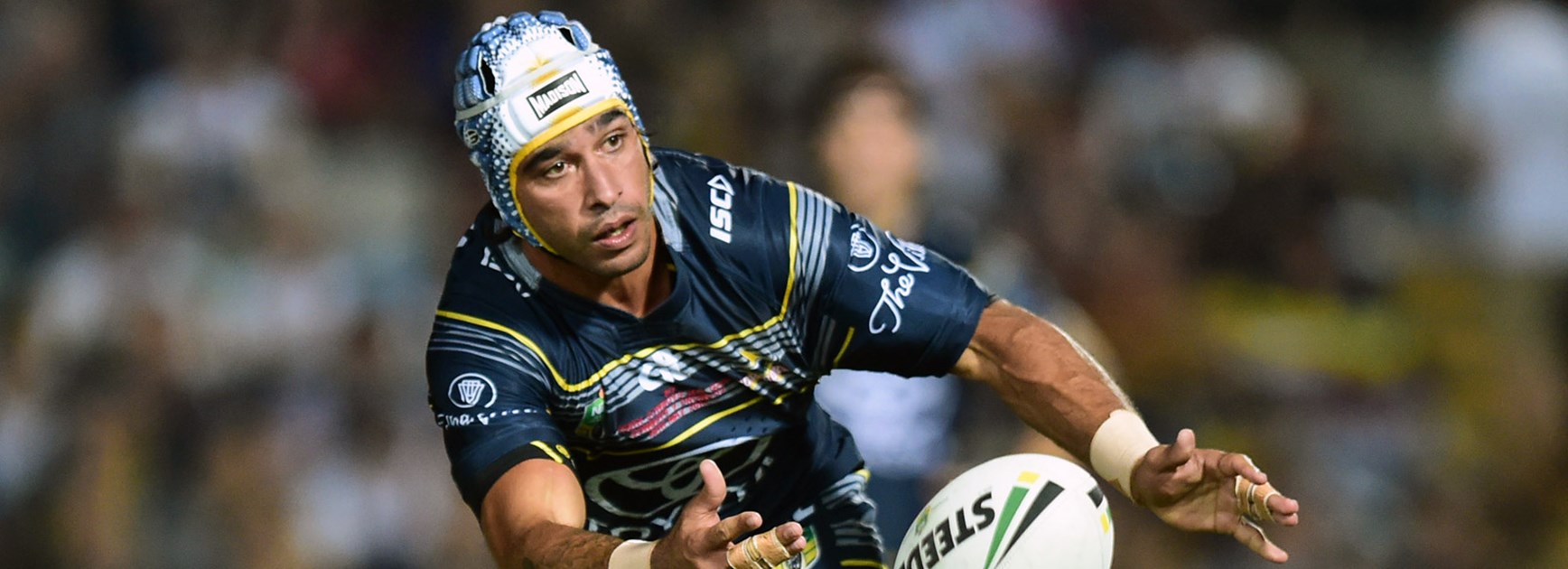 Cowboys co-captain Johnathan Thurston kicked the winning field goal in his 250th NRL appearance.