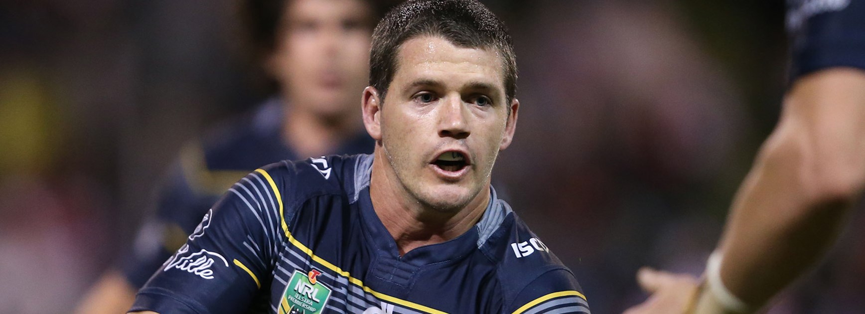 Cowboys fullback Lachlan Coote played in the halves against the Dragons.