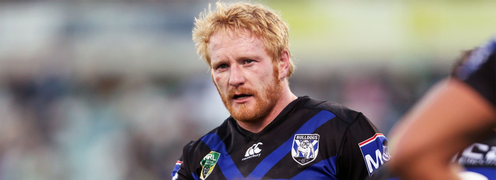 Bulldogs skipper James Graham during his team's loss to the Raiders in Canberra.