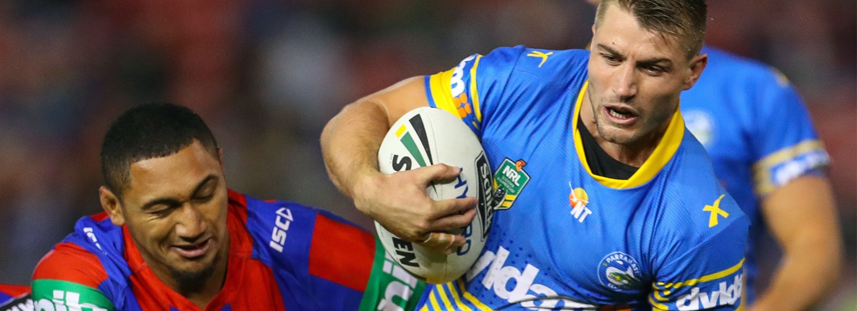 Kieran Foran hurt his shoulder again in the Eels' Round 12 clash with Newcastle.