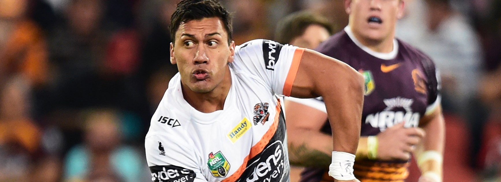 Wests Tigers lock Elijah Taylor was immense against the Broncos in Round 12.