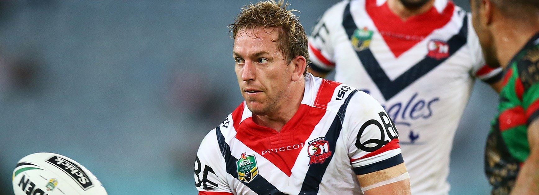 Mitch Aubusson in action for the Roosters against the Rabbitohs.