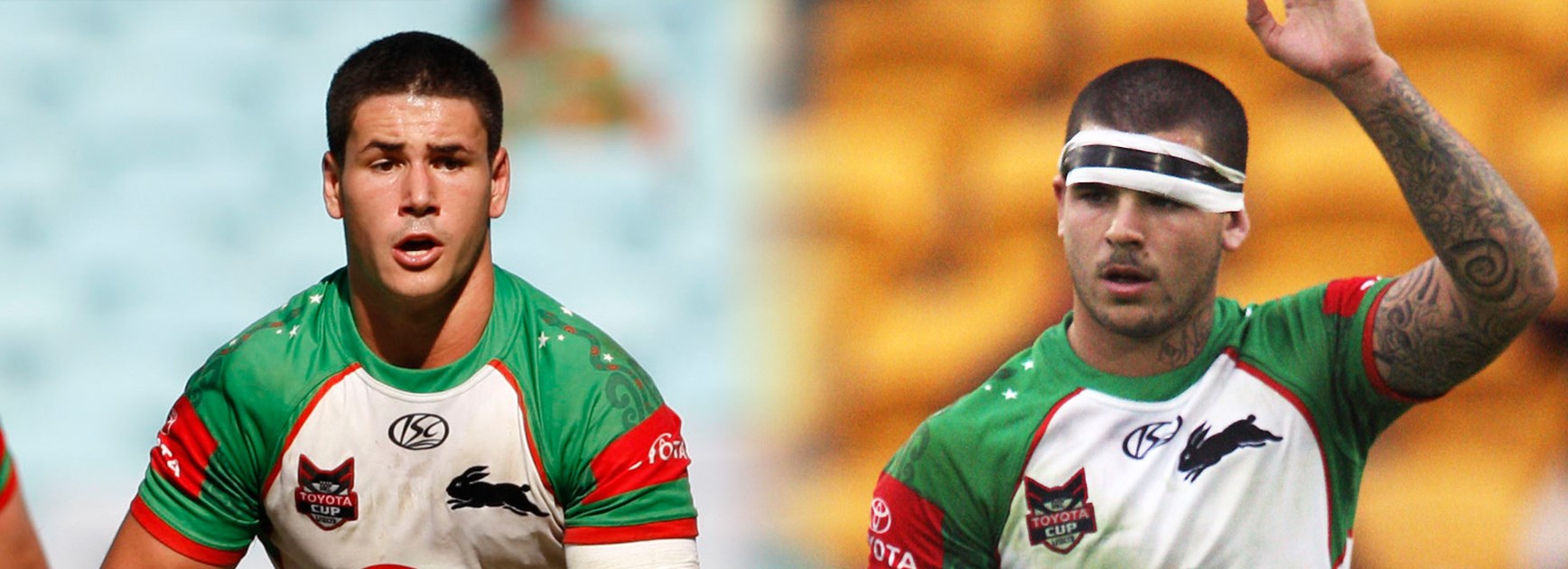 Nathan Peats and Adam Reynolds during their time in the South Sydney under-20s team.