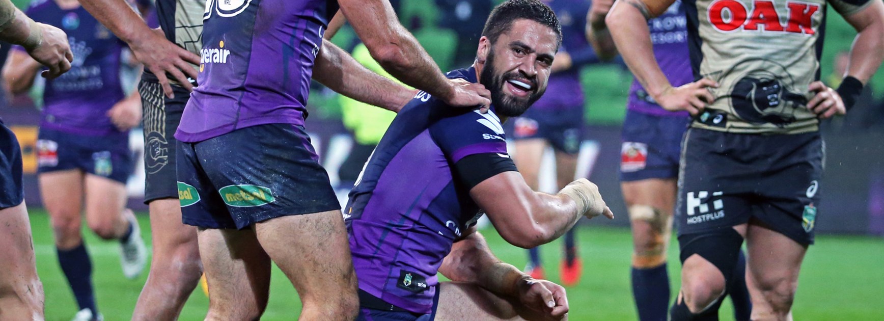 Storm prop Jesse Bromwich scored a try against the Panthers in Round 13.