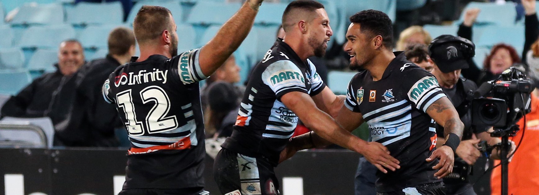 Sharks utility Ricky Leutele scored a late try to help his side to victory on Monday night.