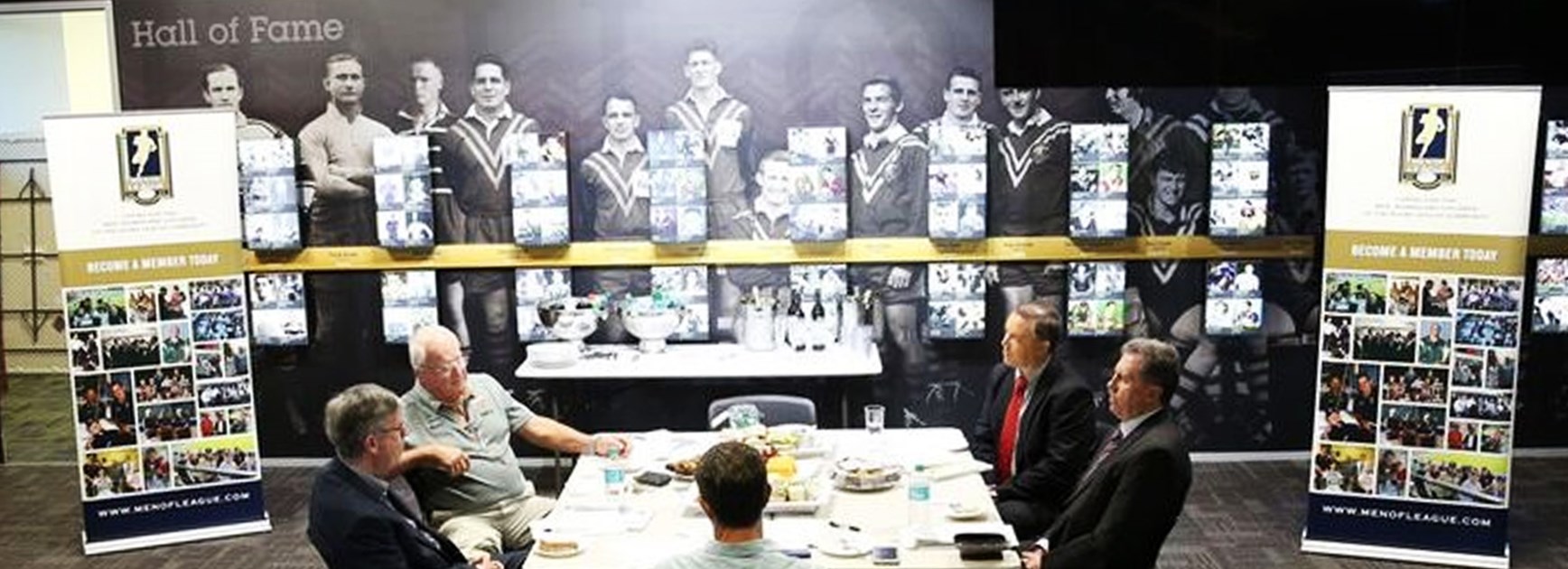 The panel deliberating on the selection of the Kangaroos' greatest captain.