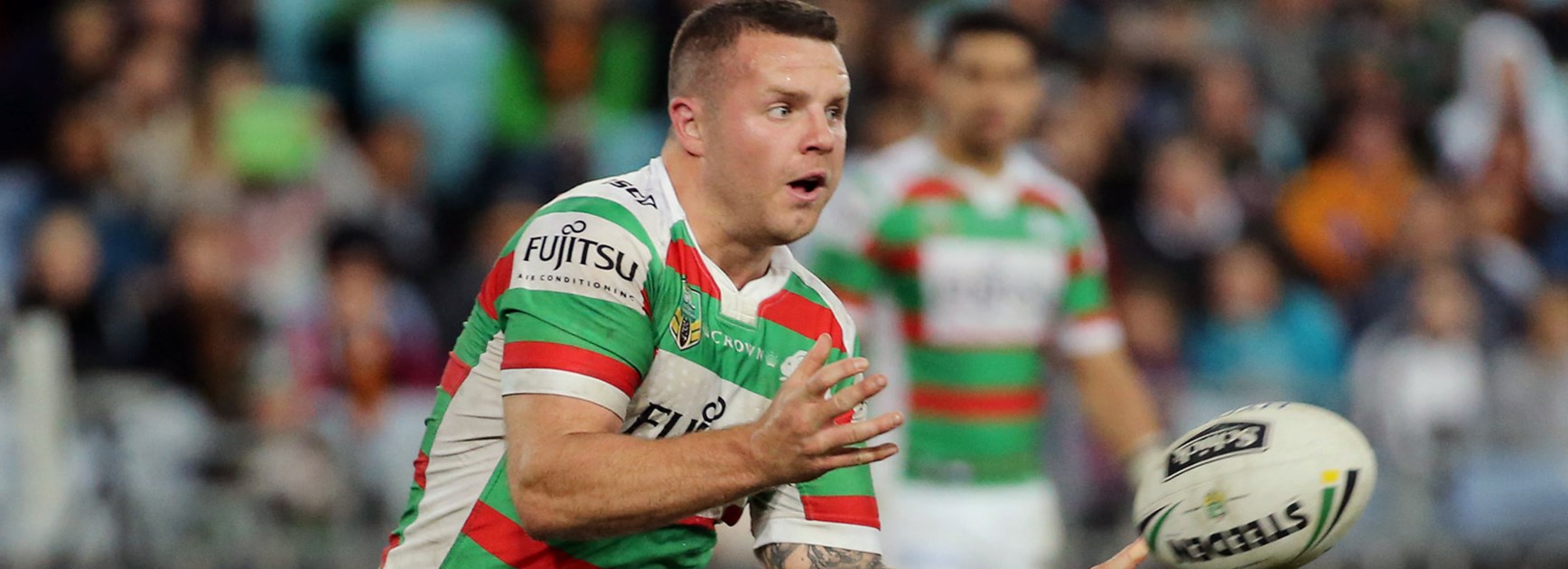 Rabbitohs prop Nathan Brown against the Tigers in Round 14.