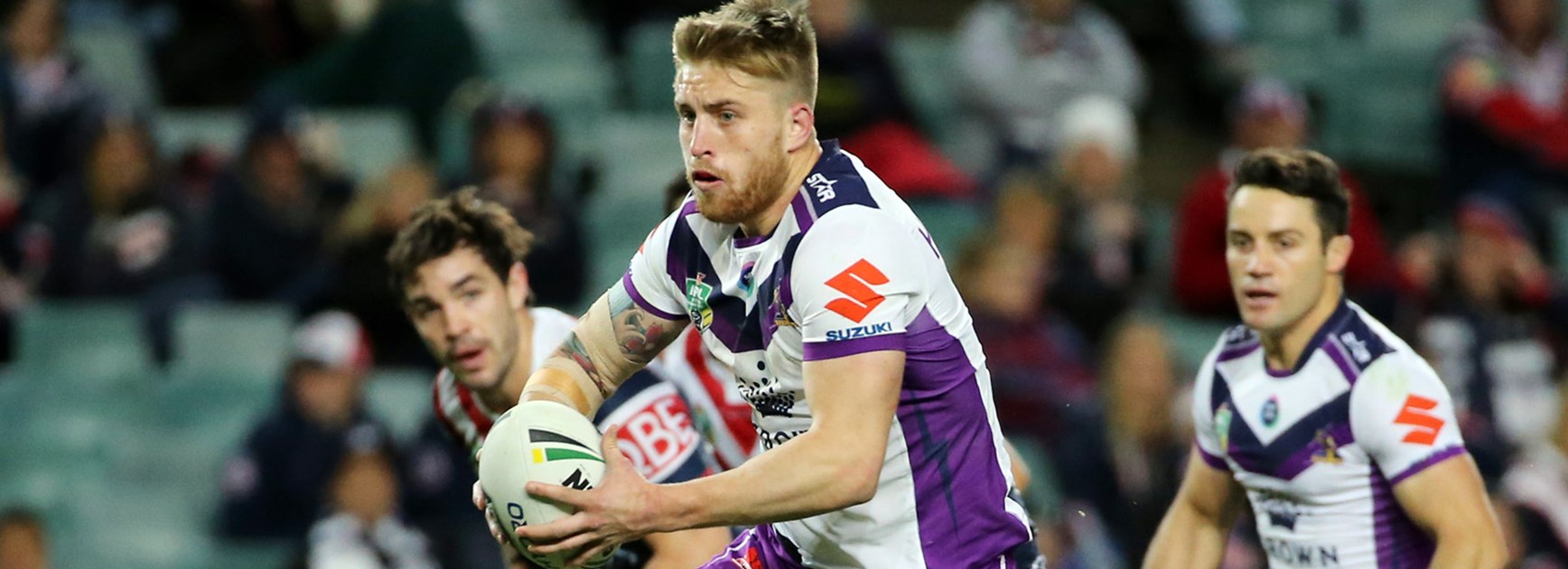 Storm fullback Cameron Munster was strong in his side's big win over the Roosters.