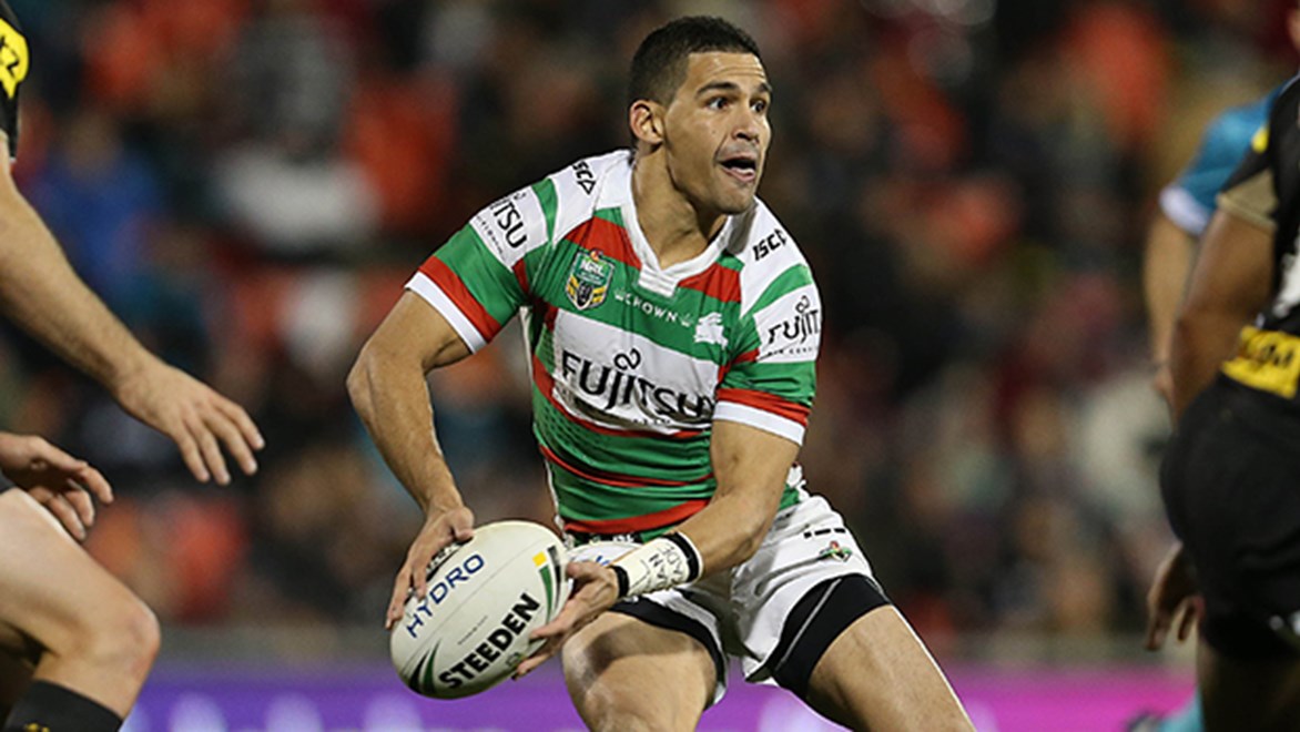 Rabbitohs utility back Cody Walker in action in Round 16 of the NRL Telstra Premiership.