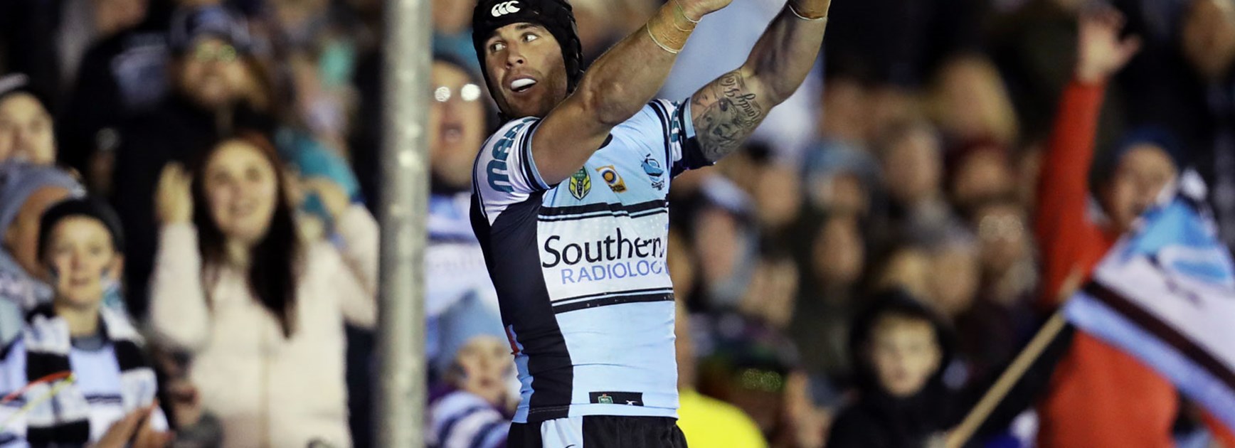 Sharks hooker Michael Ennis had a unique try celebration in Round 16.