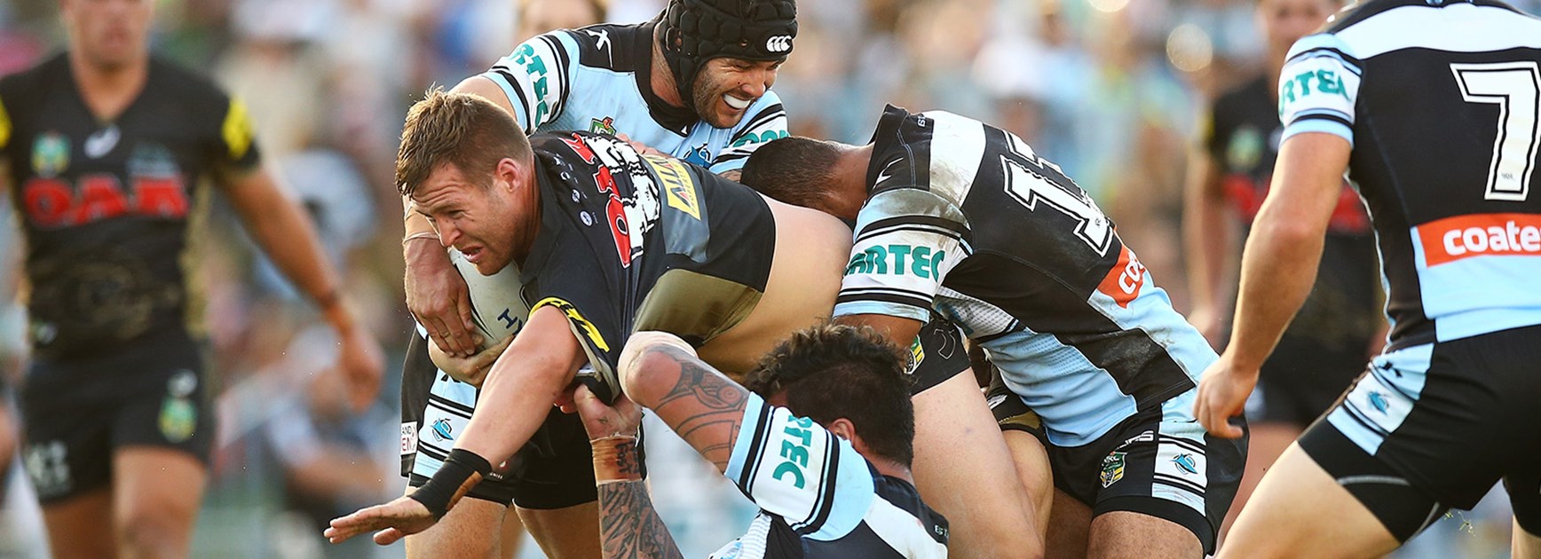 Trent Merrin had a massive game for the Panthers against the Sharks.