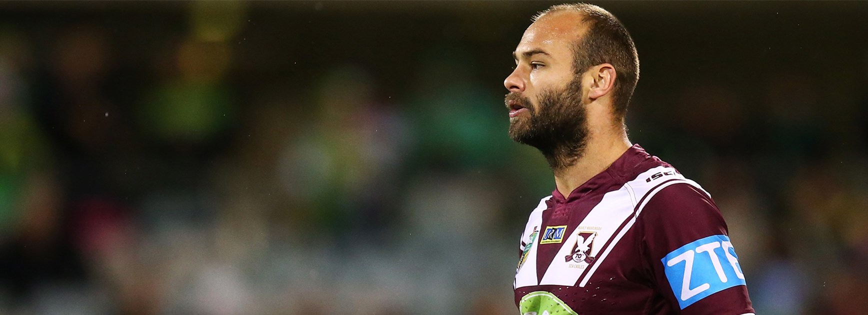 Manly fullback Brett Stewart during the Sea Eagles' Round 13 loss to Canberra.