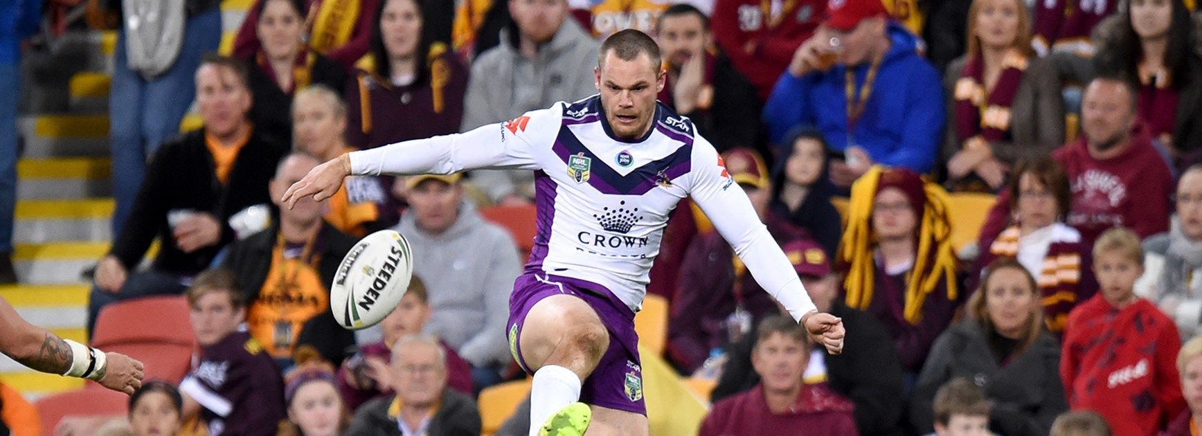 Melbourne Storm centre Cheyse Blair rocking the long-sleeved jersey.