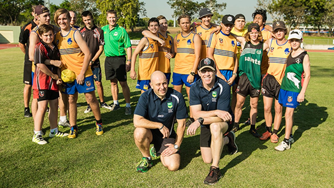 NRL CEO Todd Greenberg in Darwin visiting rugby league clubs and spreading an important message.