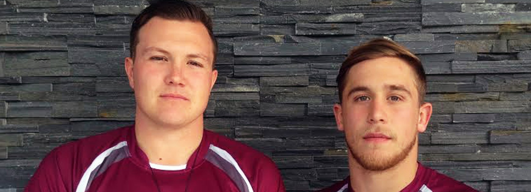 Queensland Universities Residents captain Tyrone Girle and teammate David Todd.