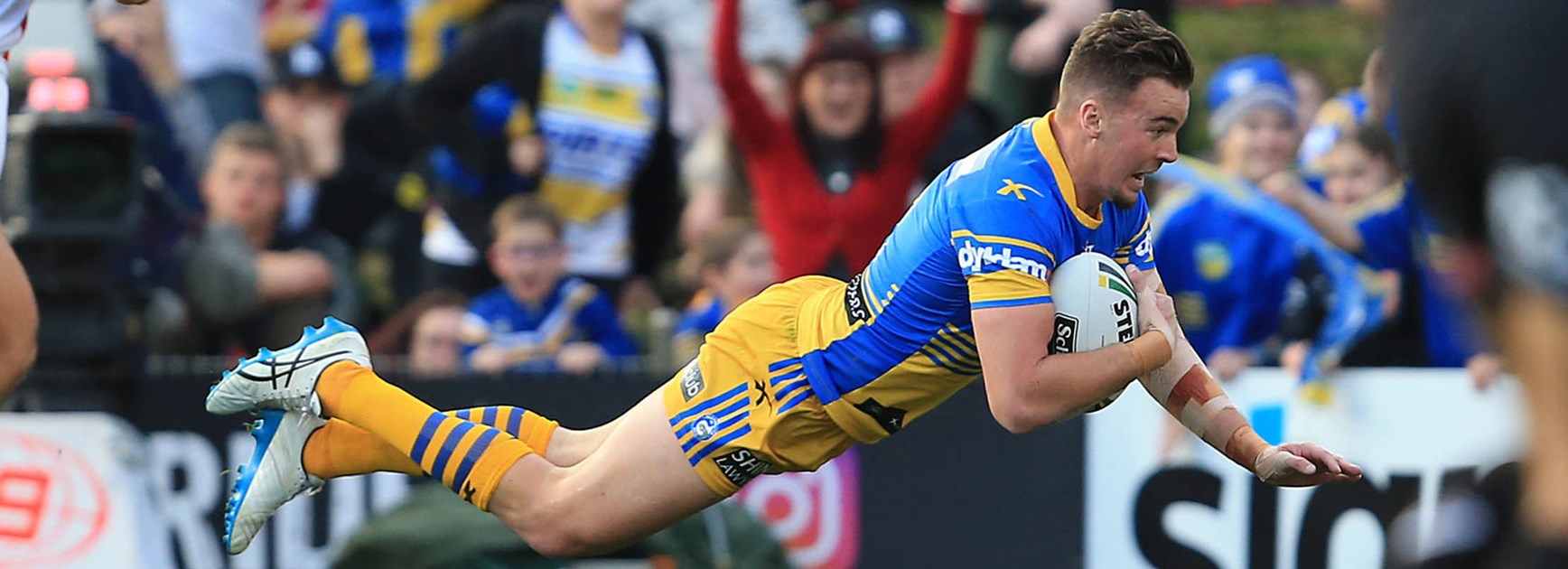 Eels utility Clint Gutherson scored a try against the Panthers in Round 19.