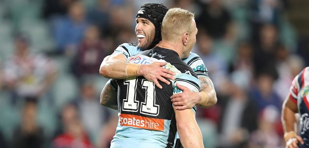Sharks beat plucky Roosters