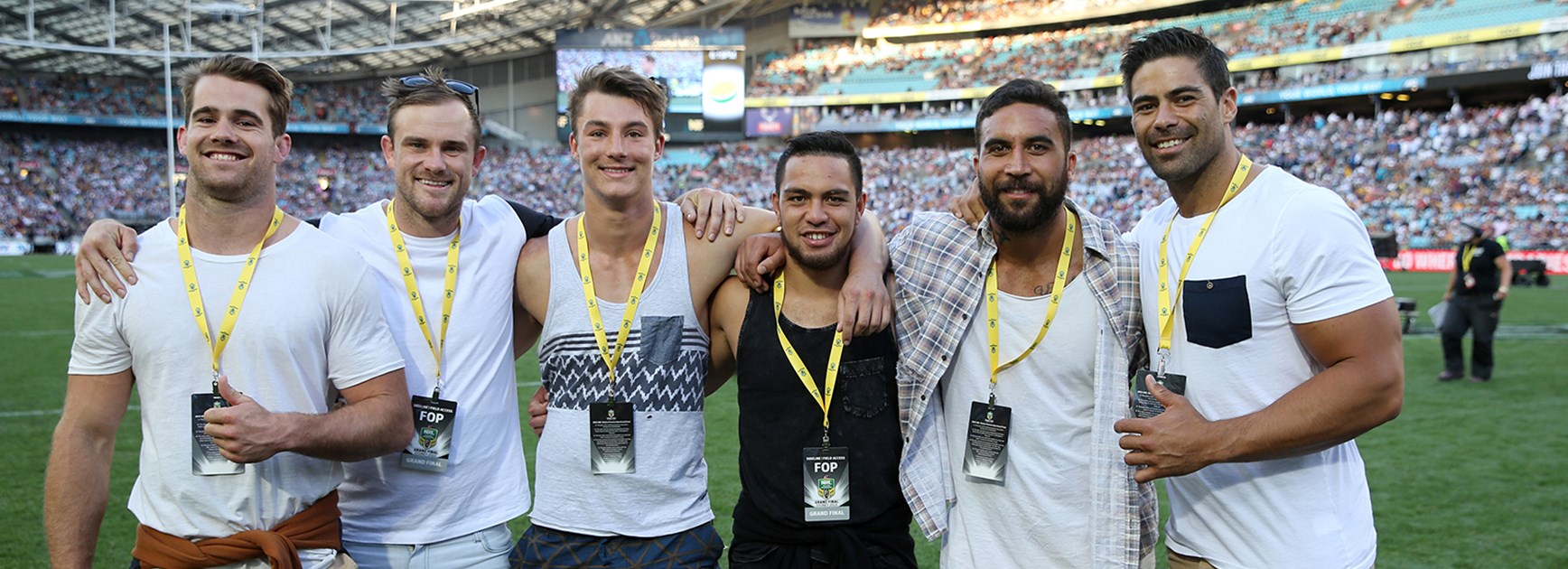 The remaining six NRL Rookies at the 2015 NRL Grand Final.