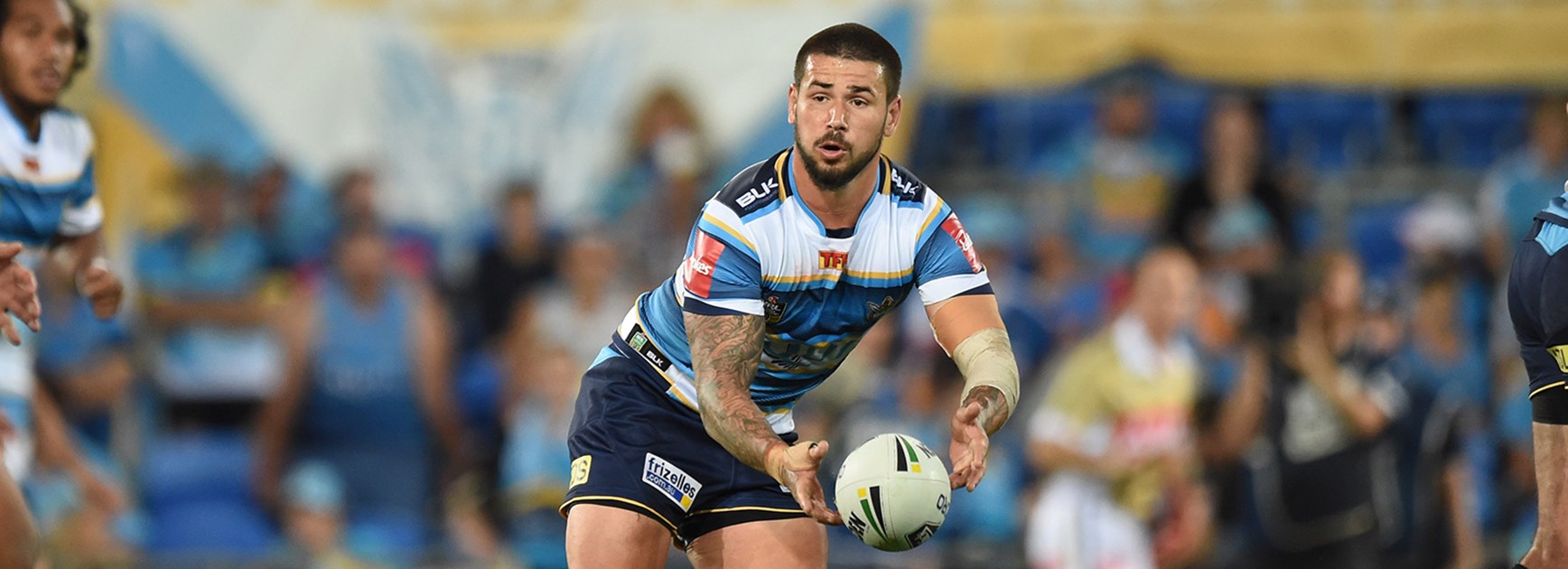 Gold Coast Titans hooker Nathan Peats in action against the Eels in Round 20.