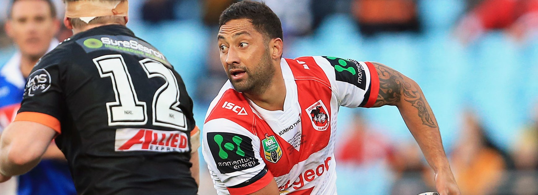 Dragons halfback Benji Marshall faced his former club Wests Tigers in his 250th NRL game.
