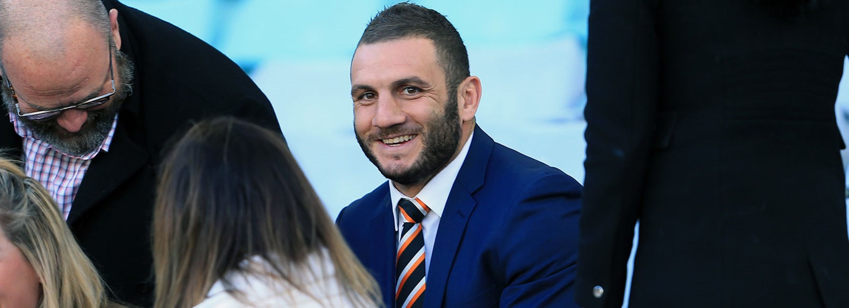 Robbie Farah watched on as the Tigers beat the Dragons in Round 20.