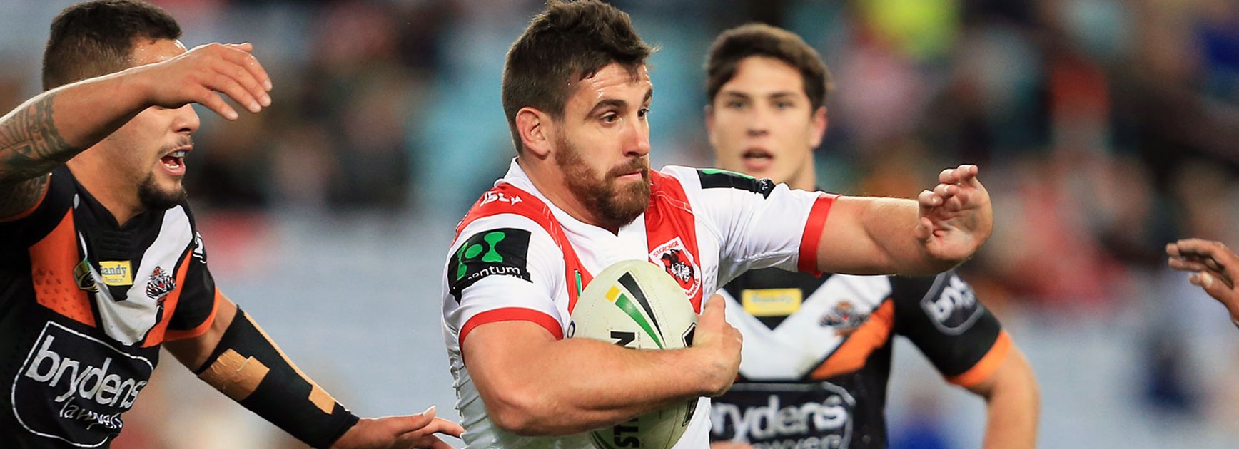 Dragons back-rower Tyrone McCarthy made his NRL debut against Wests Tigers.