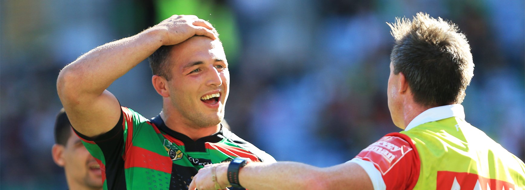 Sam Burgess during South Sydney's Round 21 loss to Canberra.