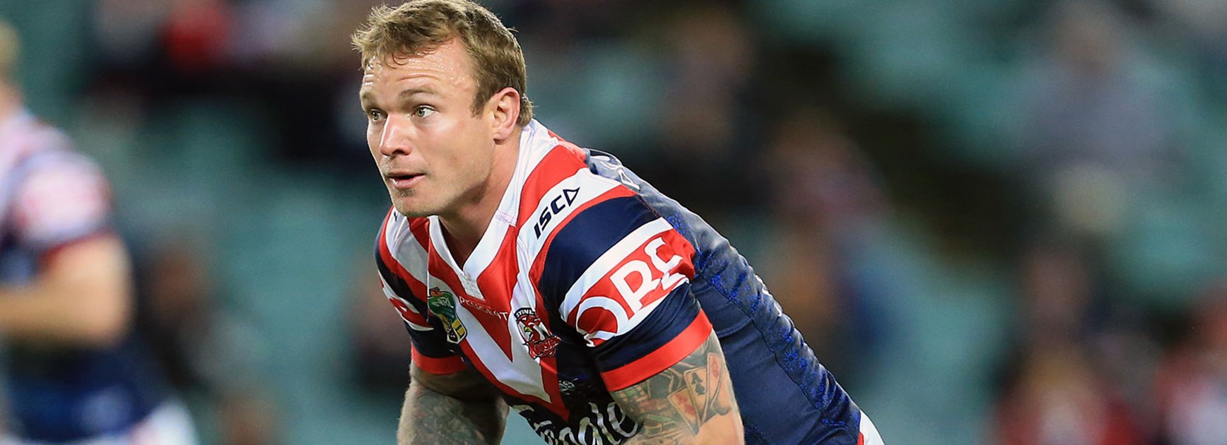 Roosters captain Jake Friend against the Broncos in Round 21.