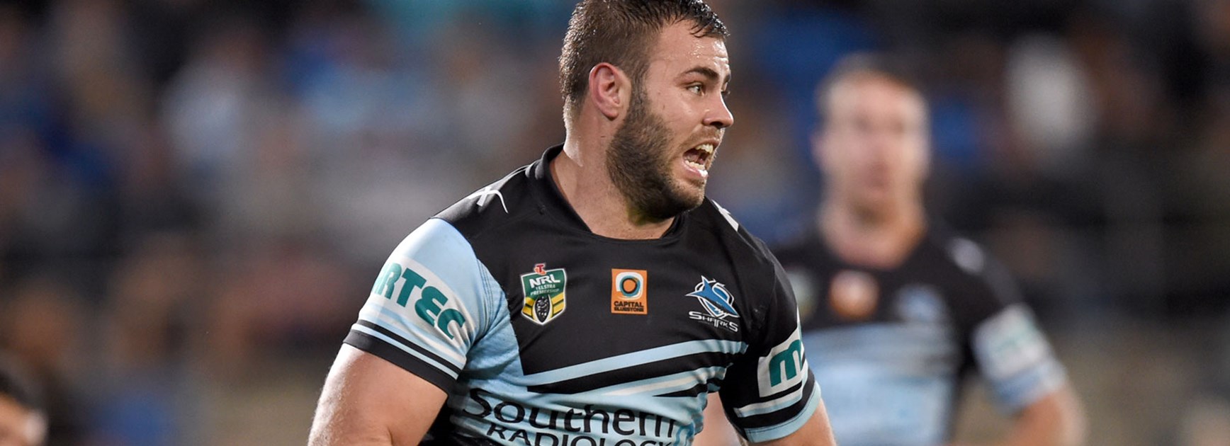 Sharks forward Wade Graham against the Titans in Round 21.