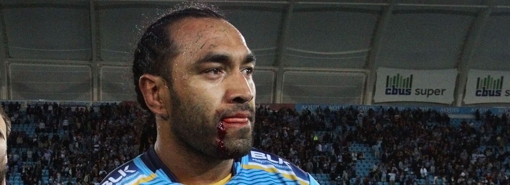 Zeb Taia needed 26 stitches after his last gasp tackle in golden point.