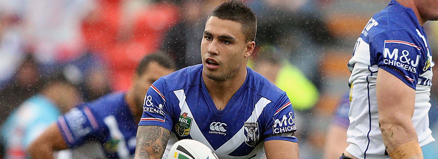Bulldogs hooker Michael Lichaa against the Knights in Round 22.