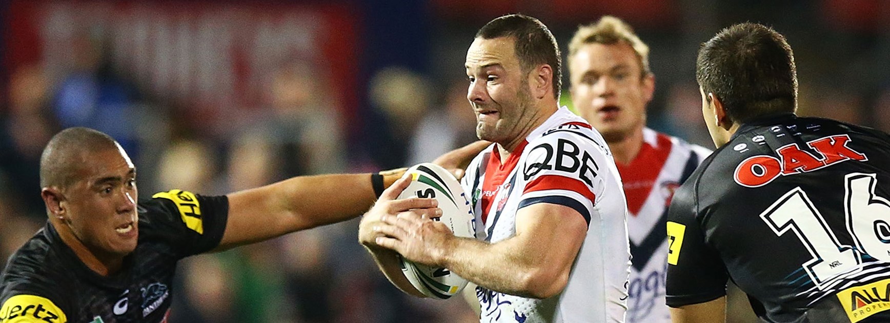 Boyd Cordner in action against the Panthers in Round 22.