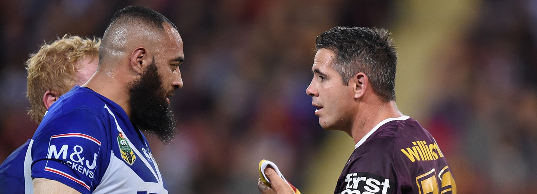 Sam Kasiano pleads his case to Corey Parker after an ugly incident.