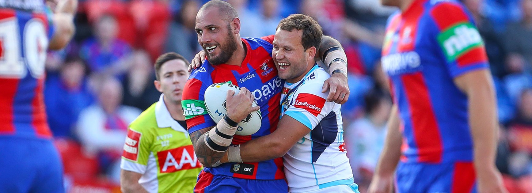 Titans playmaker Tyrone Roberts faced his former Knights teammates at Hunter Stadium in Round 24.