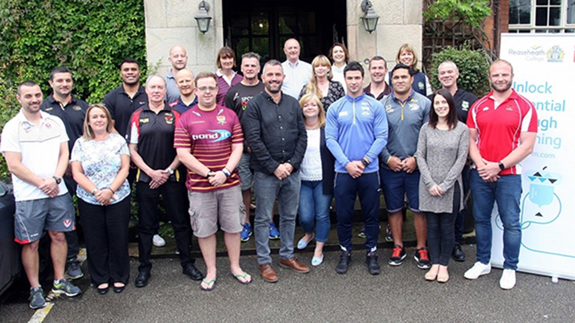Rugby League Player Welfare Managers on a two day residential course at Reaseheath College, Nantwich Cheshire.