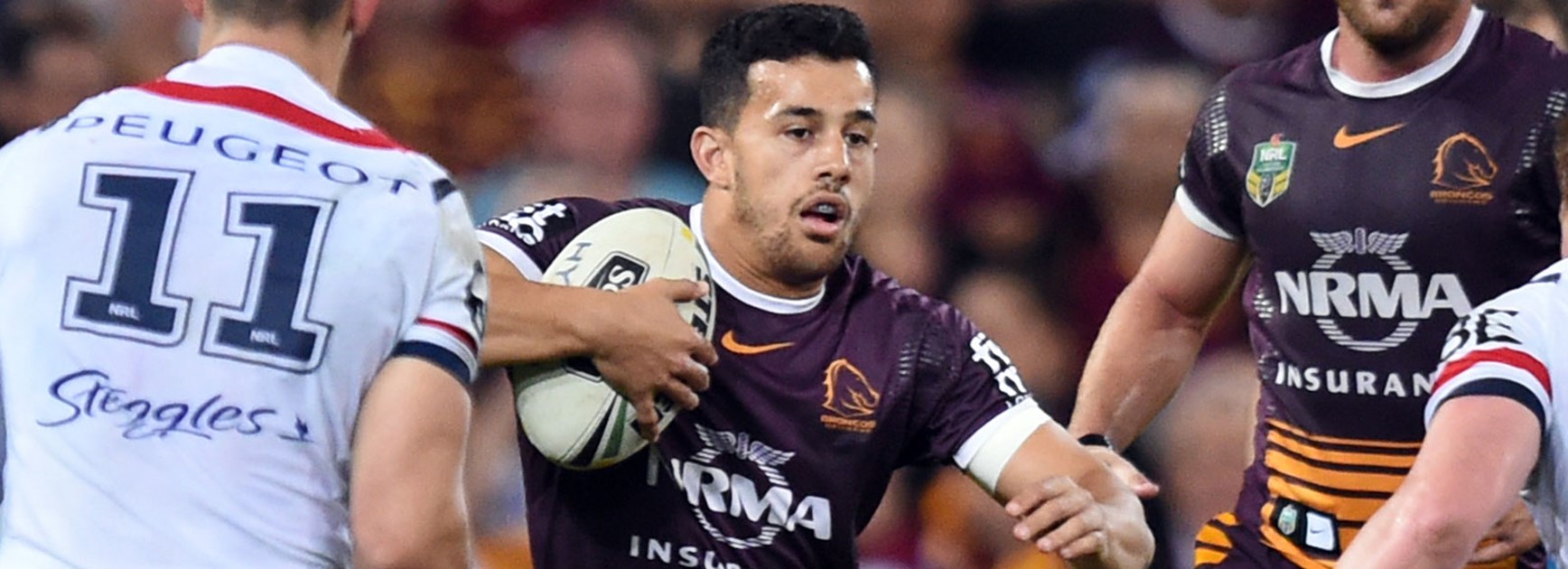 Broncos winger Jordan Kahu scored two tries against the Roosters.
