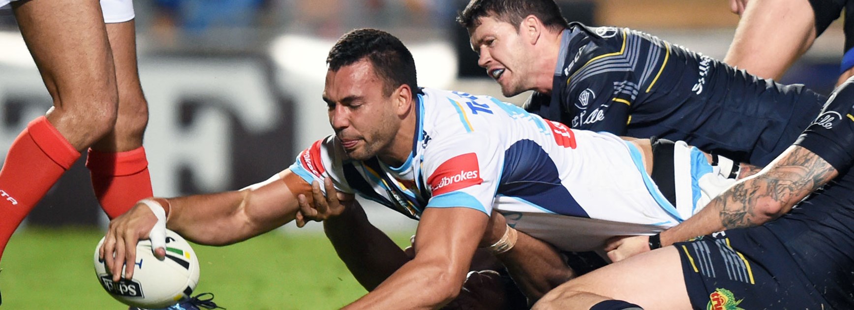 Titans captain Ryan James equalled the record for most tries from a front-rower in a season.