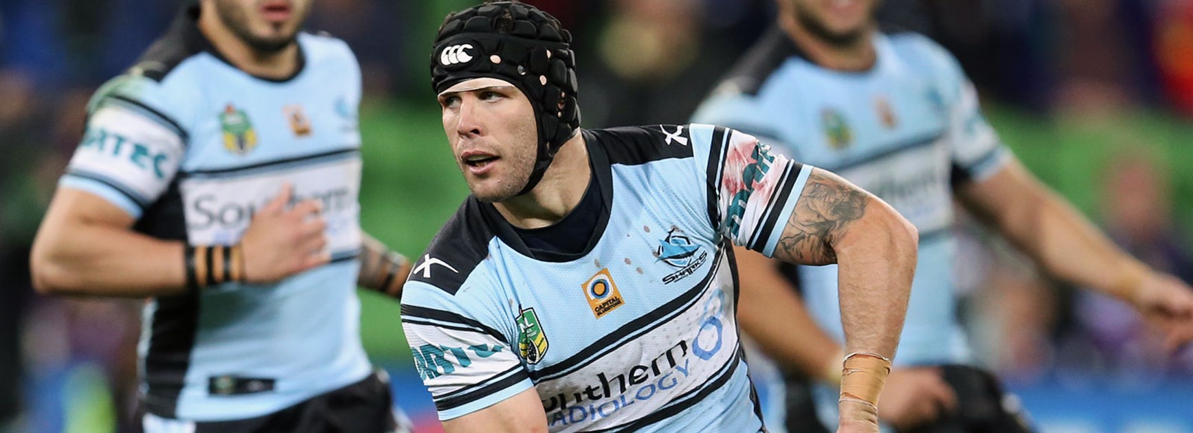 Sharks hooker Michael Ennis against the Storm in Round 26.