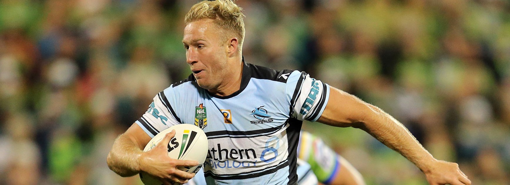 Sharks prop Matt Prior scored a try against the Raiders in the first week of the finals.