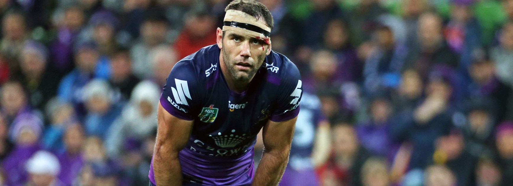 Storm captain Cameron Smith against the Cowboys in Finals Week 1.
