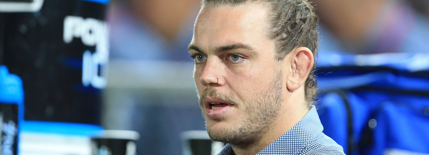 Injured Cowboys back-rower Ethan Lowe had to watch the semi-final against the Broncos from the sideline.