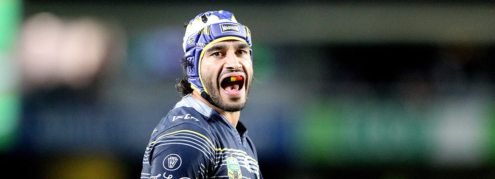 Johnathan Thurston did not have a happy night against the Sharks.