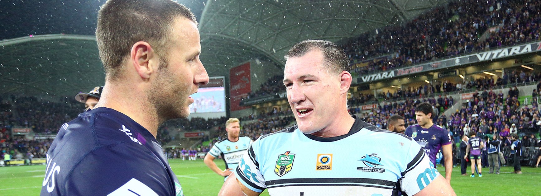 The Storm and Sharks have named their teams for the NRL Telstra Premiership Grand Final.