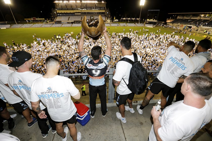 The Sharks faithful welcome their heroes back to Shark Park after the grand final.