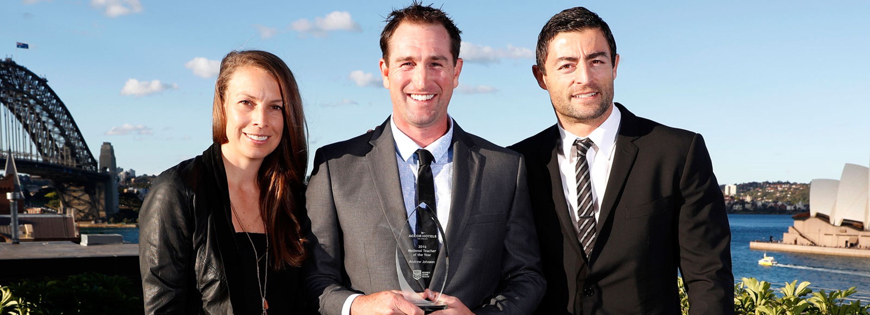 Andrew Johnson, Head of PE at Callaghan College, was named the NRL National Teacher of the Year.